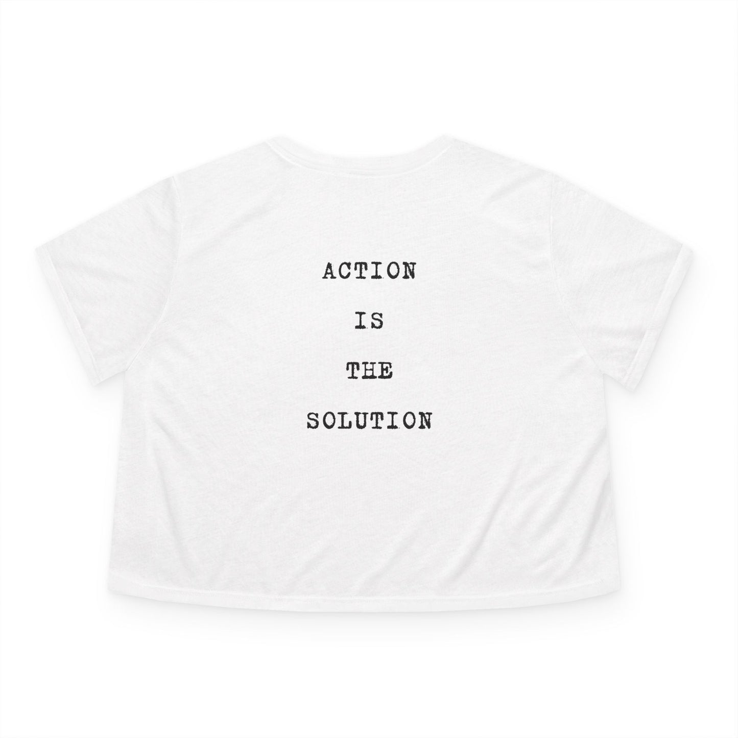 Action Flowy Crop Top Back White