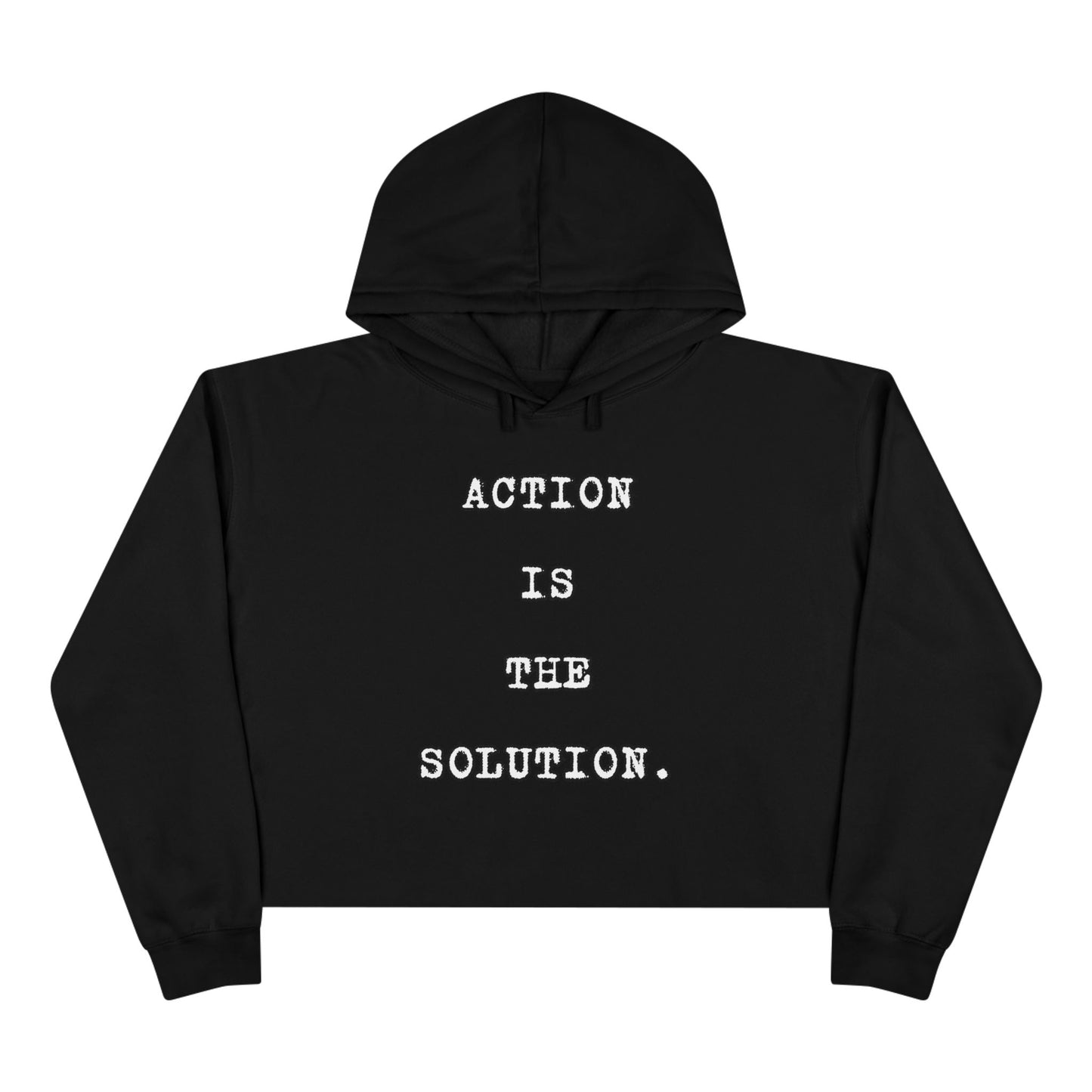 Action is the Solution Crop Hoodie