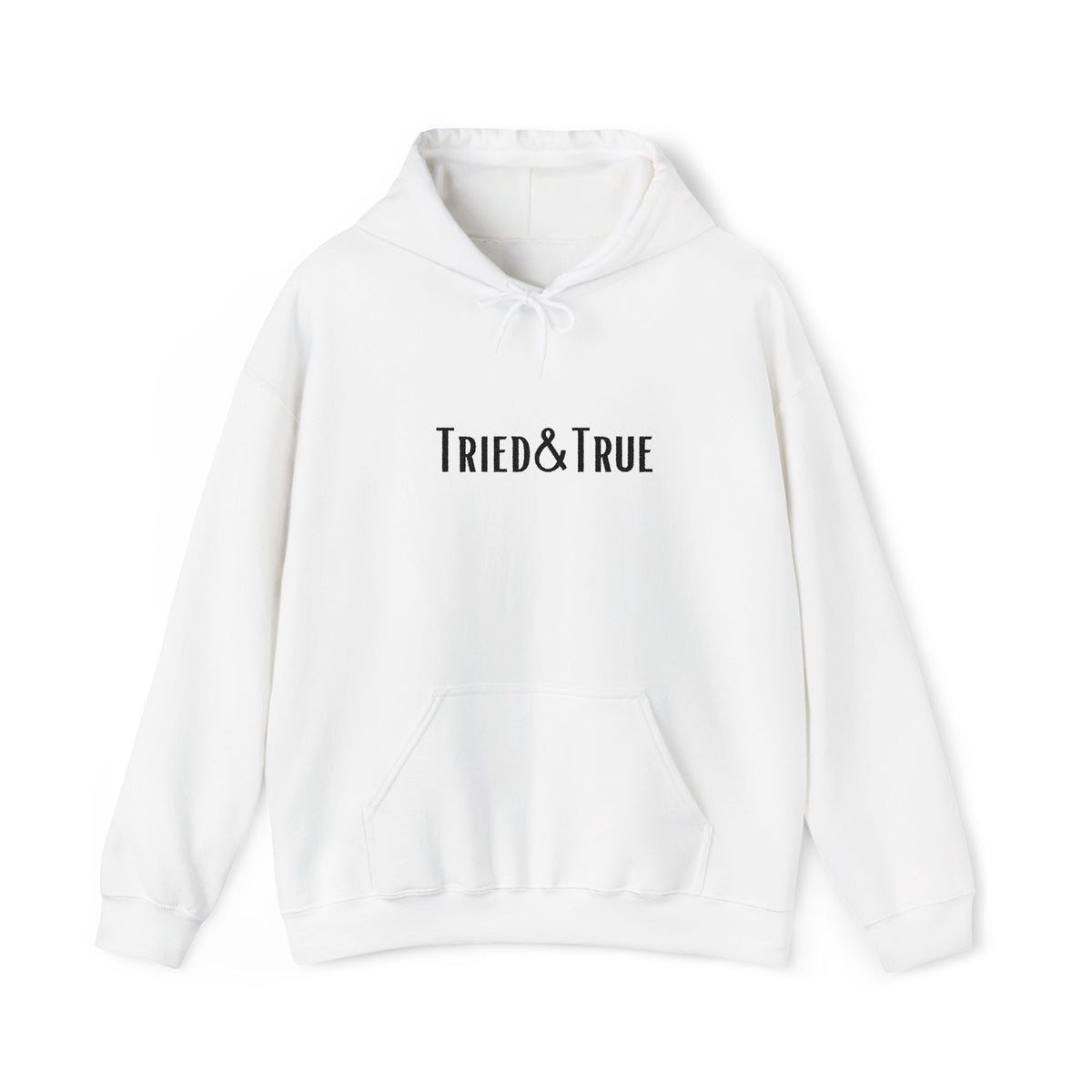 Tried&True - White | Unisex Oversized Hoodie for Bodybuilding & Powerlifting