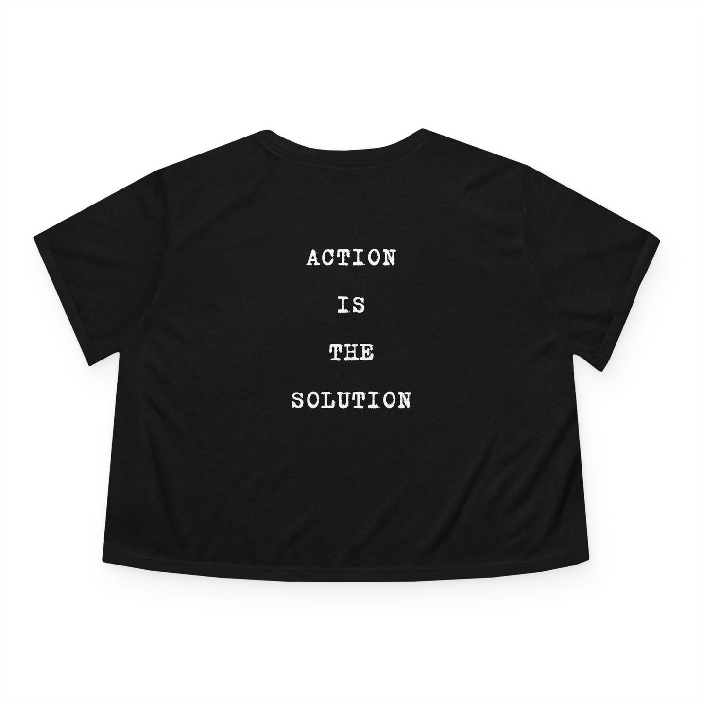 Action Flowy Crop Top Back Black