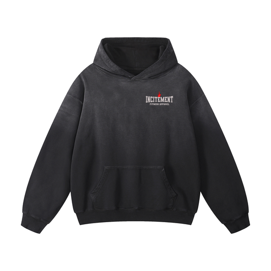 Action Oversized Hoodie Front Black