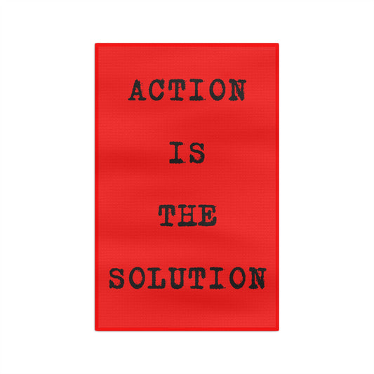 Action Sweat Towel Front Red