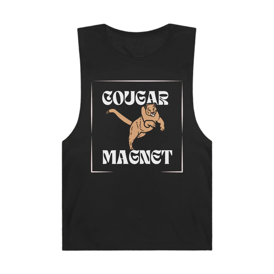Cougar Magnet Muscle Tank Front Black