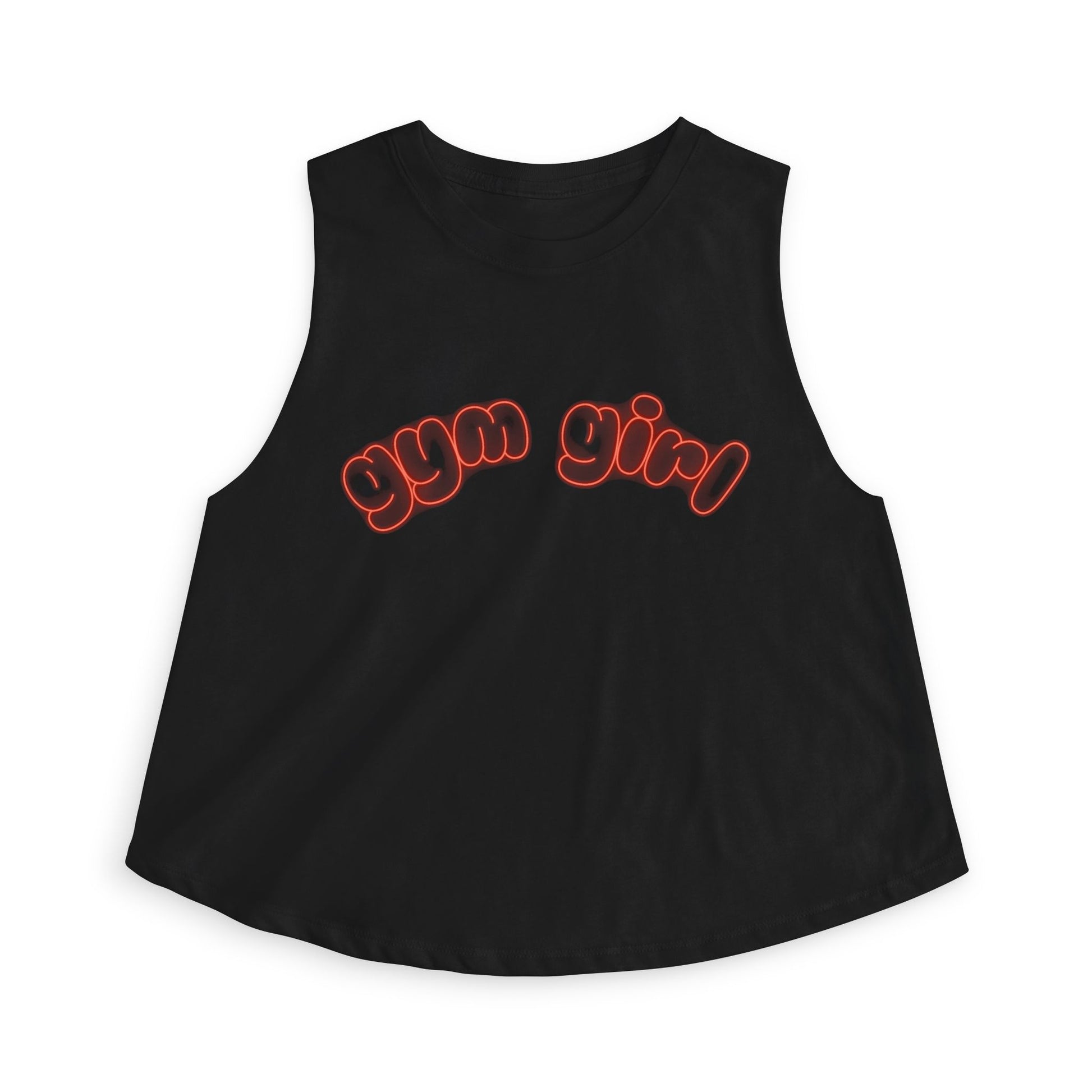 Gym Girl Crop Top Front Black
