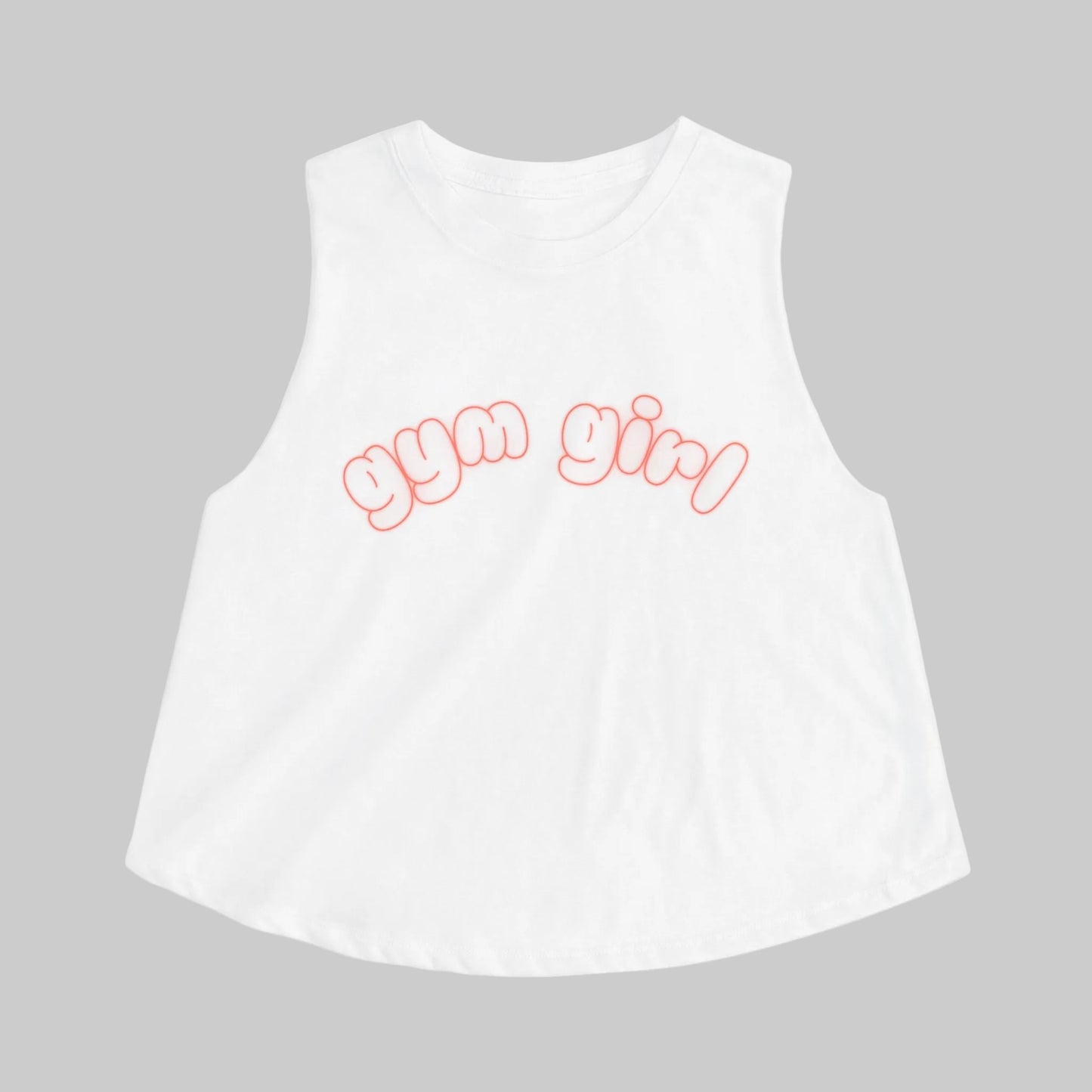 Gym Girl Crop Top Front White