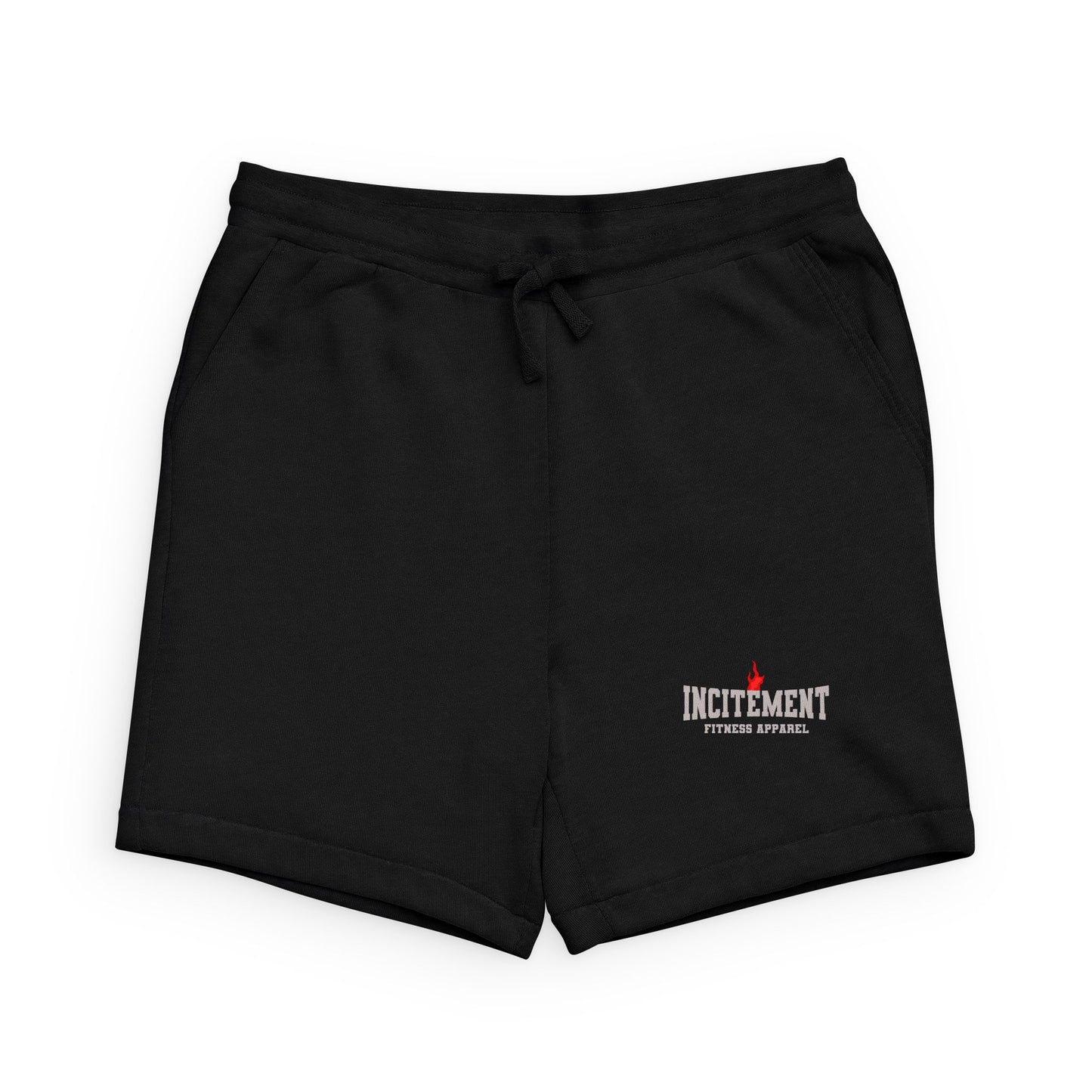 Incitement Fleece Shorts Front Black