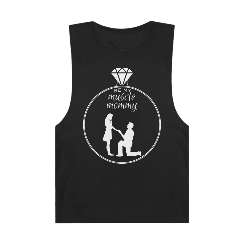Muscle Mommy Muscle Tank Front Black