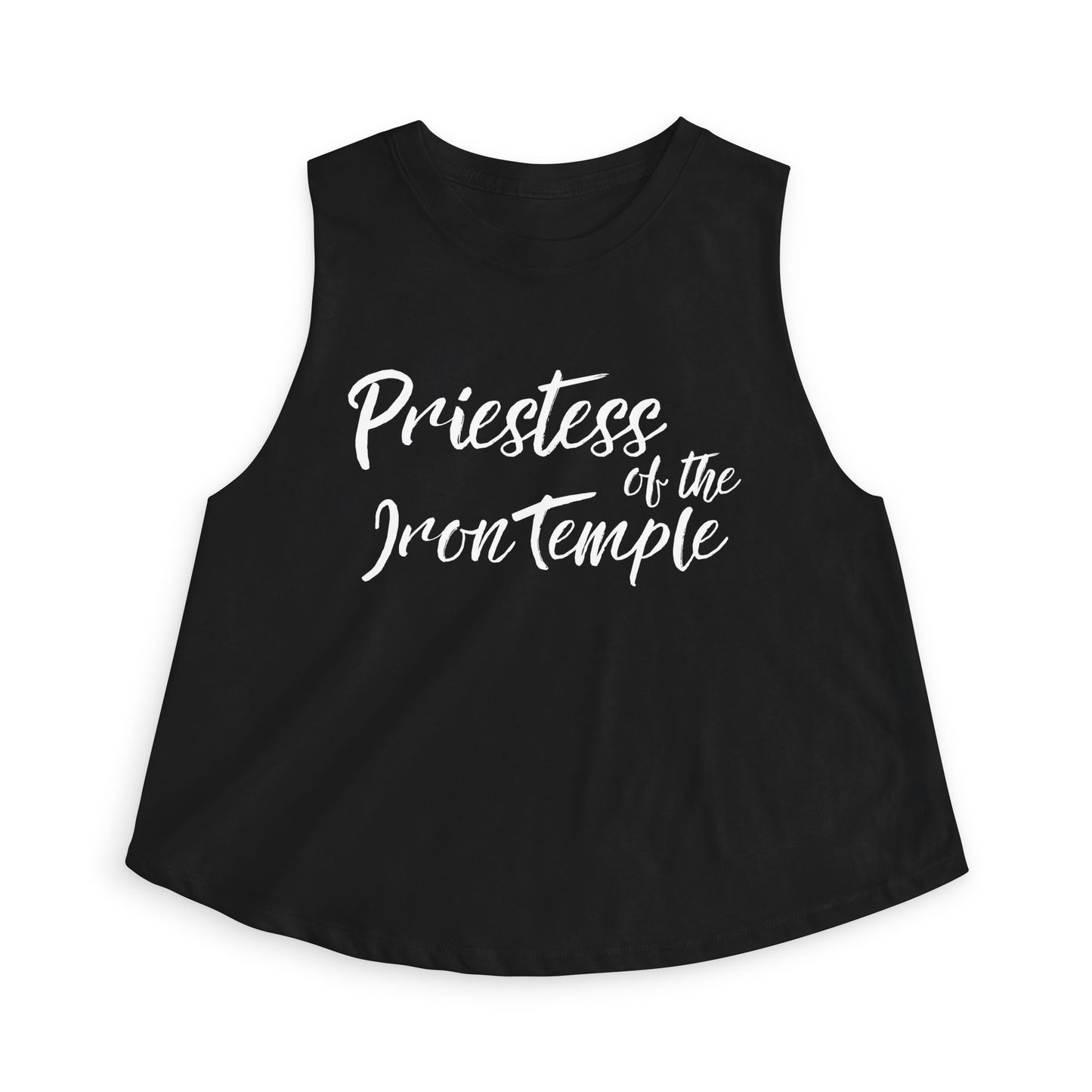 Priestess of the Iron Temple Crop Top Front Black