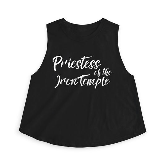 Priestess of the Iron Temple Crop Top Front Black