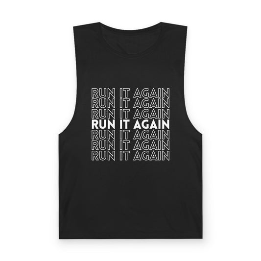 Run It Again 2.0 Muscle Shirt Front Black